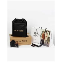 Aka El Ve Omuz Çantası 260-2 Floter Siyah Deri