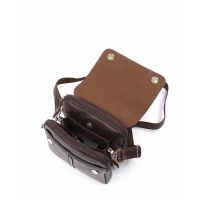 Aka El Ve Omuz Çantası 260-4 Floter Kahverengi Deri