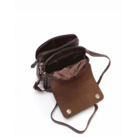 Aka El Ve Omuz Çantası 260-4 Floter Kahverengi Deri