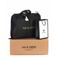 Aka Laptop Evrak Çantası 258-2 Floter Siyah Deri