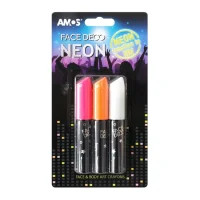 Amos Yüz Boyası Gece Parlayan 3lü Bls 10mm Fd10b3nd