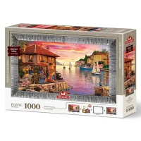 Art Puzzle Akdeniz Limani 1000 Parça Çerçeveli 5669
