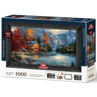 Art Puzzle Nehir Üzerinde Kiş Gölgesi 1000 Parça Çerçeveli 5696