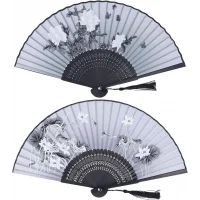 Beluga Yelpaze Bambu Krem Kiraz Çiçekli 260372 *10