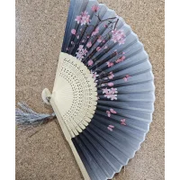 Beluga Yelpaze Bambu Krem Kiraz Çiçekli 260372 *10