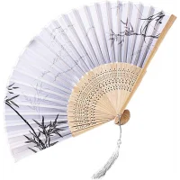 Beluga Yelpaze Bambu Krem Kiraz Çiçekli 260372 *10