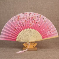 Beluga Yelpaze Bambu Krem Kiraz Çiçekli 260372 *10