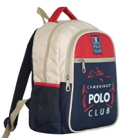 Cambridge Polo Club Old-fashioned Tek Bölmeli Unisex Sırt Çantası Cpc3014-r-0062 Lacivert -kırmızı Beyaz