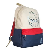 Cambridge Polo Club Old-fashioned Tek Bölmeli Unisex Sırt Çantası Cpc3015-r-0062-lacivert -kırmızı-beyaz Bntt