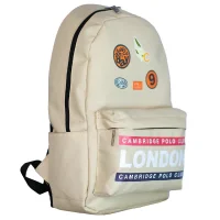 Cambridge Polo Club Streetwear Tek Ana Bölmeli Unisex Çocuk İlkokul Çantası Cpo4013-0031-bej Bntt