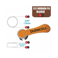 Duracell Kulaklik Pili 312 6lı