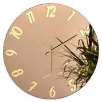 Galaxy Duvar Saati Bronz Düz Rakam Ayna Ayn-040-r-01