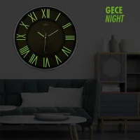 Galaxy Duvar Saati Exculusive Gri Fosforlu Fs-719-g