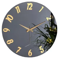 Galaxy Duvar Saati Füme Düz Rakam Ayna Ayn-040-f-01