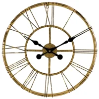 Galaxy Duvar Saati Gold Metal Çerçeve Dm-65-ak