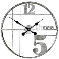 Galaxy Duvar Saati Gri Siyah Metal Dm-70-gk