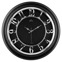 Galaxy Duvar Saati Premium Siyah Metalize M-1963-kg