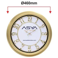 Galaxy Duvar Saati Premium Siyah Metalize M-1963-kg