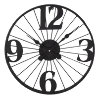 Galaxy Duvar Saati Siyah Metal Çerçeve 2 Dm-60-k