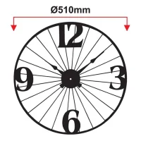 Galaxy Duvar Saati Siyah Metal Çerçeve 2 Dm-60-k