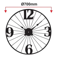 Galaxy Duvar Saati Siyah Metal Dm-110-k