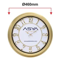 Galaxy Premium Siyah Duvar Saati Metalize Varak M-1963-kg