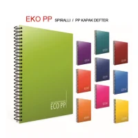 Gıpta Eko A4 Spiralli Pp Kapak Defter 80 Yaprak Kareli 2030