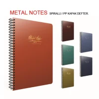 Gıpta Metal Notes A6 Spiralli Pp Kapak Defter 80 Yaprak Çzigili St 5542