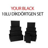 Gıpta Your Black Dikdörtgen 10lu Kutu Seti 4-bx08940-2161