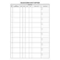 Gülpaş Gelen Evrak Defteri Ciltli 100 Yaprak 351