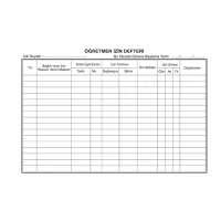 Gülpaş Öğretmen İzin Defteri 17x24 Suni Deri 100 Yaprak 399