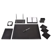 Gülpaş Sümen Takımı 9 Parça Suni Deri Klasik Siyah 907