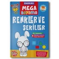 Boyama Zamanı Etkinlikli Mega Boyama Kitabı Pedagog Onaylı Renkler Ve Şekiller