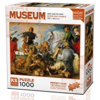Ks Games Puzzle Yetişkin 1000 Parça Wolf And Fox Hunt 20666 Ksgm