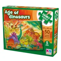 Ks Games Puzzle 50 Parça The Age Of Dinosaurs Jumbo Jp-31012  Ksgm