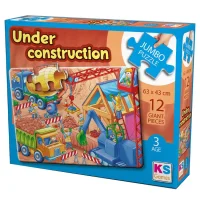 Ks Games Puzzle 12 Parça Under Construction Jumbo Jp-31004 Ksgm