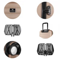 My Valice Colors Abs Kabin Orta Ve Büyük Boy Gold 3lü Valiz Seti