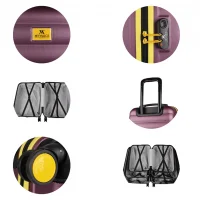 My Valice Colors Abs Kabin Orta Ve Büyük Boy Mürdüm 3lü Valiz Seti