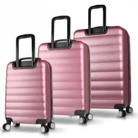 My Valice Colors Abs Kabin Orta Ve Büyük Boy Rose Gold 3lü Valiz Seti