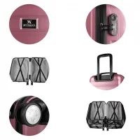 My Valice Colors Abs Kabin Orta Ve Büyük Boy Rose Gold 3lü Valiz Seti