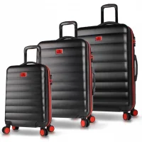 My Valice Colors Abs Kabin Orta Ve Büyük Boy Siyah 3lü Valiz Seti