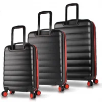 My Valice Colors Abs Kabin Orta Ve Büyük Boy Siyah 3lü Valiz Seti