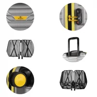 My Valice Croc Abs Kabin Orta Ve Büyük Boy Gri 3lü Valiz Seti