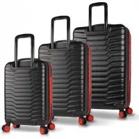 My Valice Croc Abs Kabin Orta Ve Büyük Boy Siyah 3lü Valiz Seti