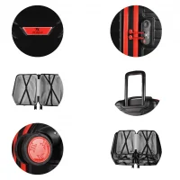 My Valice Croc Abs Kabin Orta Ve Büyük Boy Siyah 3lü Valiz Seti