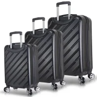 My Valice Cross Abs Kabin Orta Ve Büyük Boy Siyah 3lü Valiz Seti