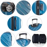 My Valice Cross Abs Kabin Orta Ve Büyük Boy Siyah 3lü Valiz Seti