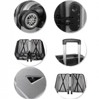 My Valice Diamond Abs Kabin Orta Ve Büyük Boy Rose Gold 3lü Valiz Seti