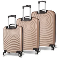 My Valice Drop Abs Kabin Orta Ve Büyük Boy Gold 3lü Valiz Seti