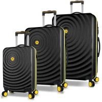 My Valice Drop Abs Kabin Orta Ve Büyük Boy Siyah 3lü Valiz Seti